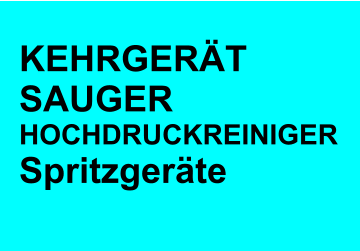KEHRGERÄT SAUGER HOCHDRUCKREINIGER Spritzgeräte